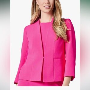 Kasper Women's Vibrant Pink Suit Jacket Blazer